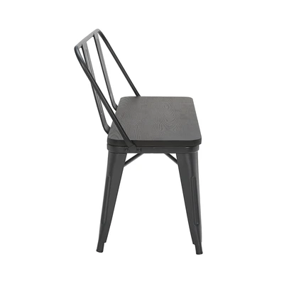 Gambar Informa London Bangku Bench Dengan Sandaran - Hitam