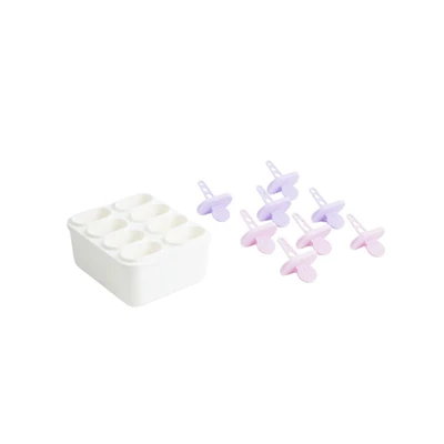 Gambar Culinart Cetakan Es Lilin Plastik 8 Slot - Ungu/Pink