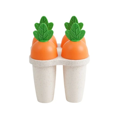 Gambar Culinart Cetakan Es Lilin Plastik Carrot 4 Slot - Mix