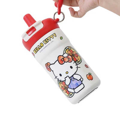 Gambar Sanrio Hello Kitty Botol Vacuum Flask Stainless Steel 316 Dengan Strap - Merah