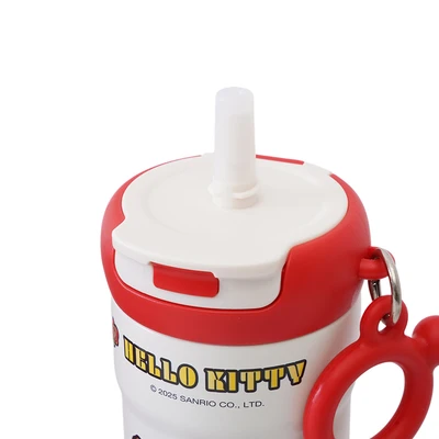 Gambar Sanrio Hello Kitty Botol Vacuum Flask Stainless Steel 316 Dengan Strap - Merah
