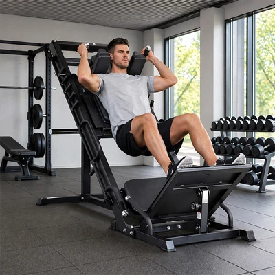 Gambar Kinetic Smart Set Alat Gym Squat/Leg Press 95 kg - Hitam