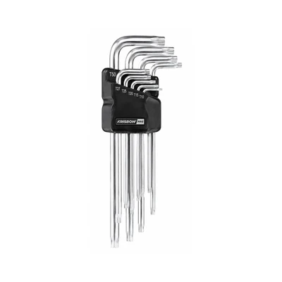 Gambar Krisbow Pro Kunci L Torx T10-T50 Set 9 pcs LPTWS4 - Silver