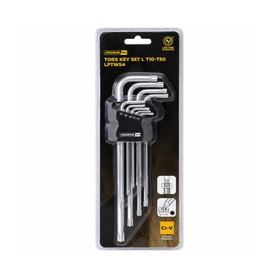 Gambar Krisbow Pro Kunci L Torx T10-T50 Set 9 pcs LPTWS4 - Silver