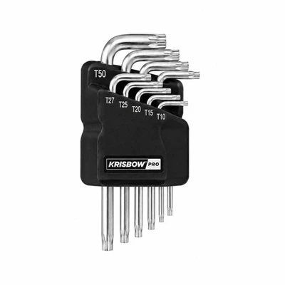 Gambar Krisbow Pro Kunci L Torx T10-T50 Set 9 pcs LPTWS6 - Silver