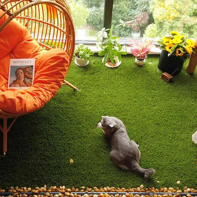 Gambar Forhom Rumput Artifisial 100x100 cm - Hijau Muda