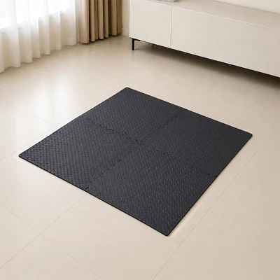 Gambar Forhom Karpet Puzzle EVA Foam 60x60 cm Set 4 Pcs - Hitam
