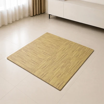 Gambar Forhom Karpet Puzzle EVA Foam 60x60 cm Set 4 Pcs - Cokelat Oak