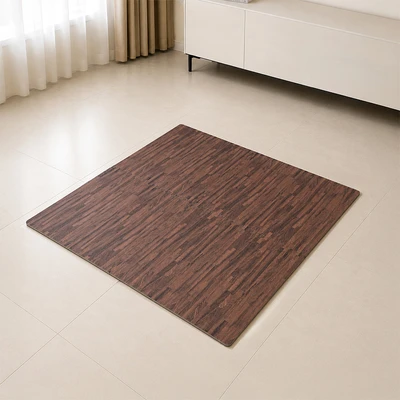 Gambar Forhom Karpet Puzzle EVA Foam 60x60 cm Set 4 Pcs - Cokelat Spruce