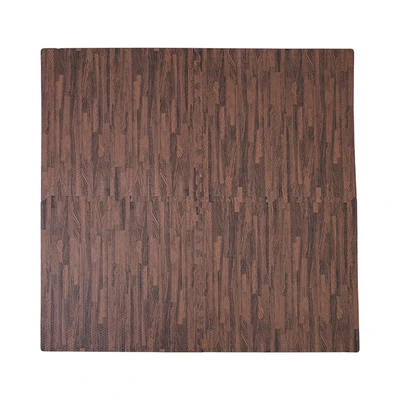 Gambar Forhom Karpet Puzzle EVA Foam 60x60 cm Set 4 Pcs - Cokelat Spruce