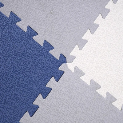 Gambar Forhom Karpet Puzzle EVA Foam 32x32 cm Set 8 Pcs - Biru/Putih/Abu-abu