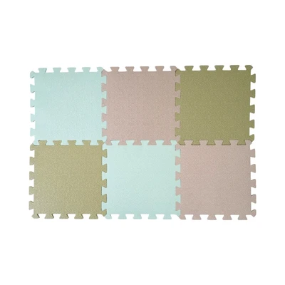 Gambar Forhom Karpet Puzzle EVA Foam 32x32 cm Set 8 Pcs - Hijau/Cokelat
