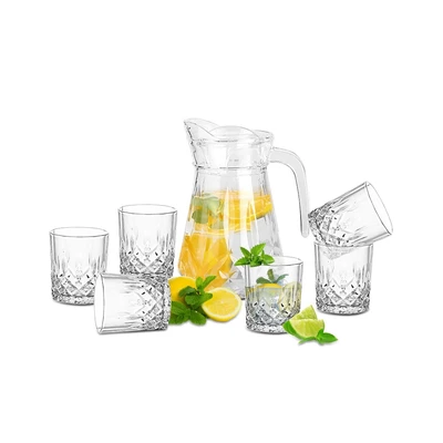 Gambar Culinart Ariel Teko & Gelas Kaca Set 7 Pcs Transparan