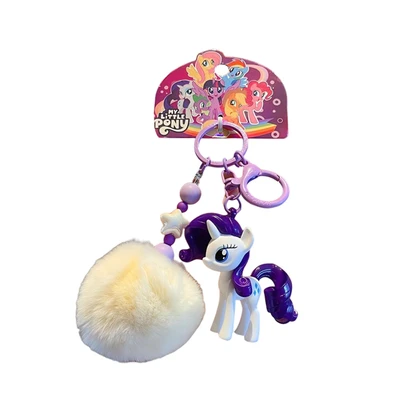 Gambar My Little Pony Gantungan Kunci Rarity Furyball - Putih/ungu