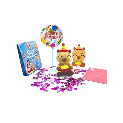 Gambar Team Toys Set Boneka Soft Greetings Birthday Wishes Balloon Random