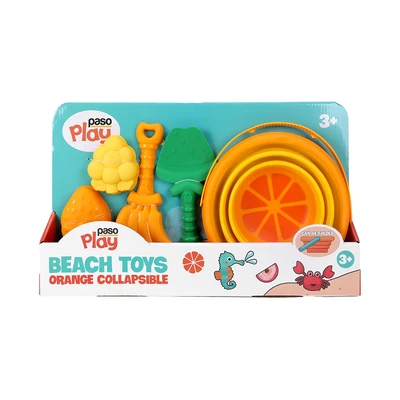 Gambar Paso Mainan Pasir Pantai Orange Collapsible Set 4 Pcs - Mix