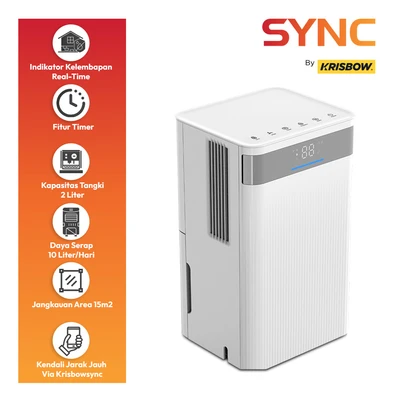 Gambar Krisbow Sync Smart Dehumidifier 10 Liter 195 Watt - Putih