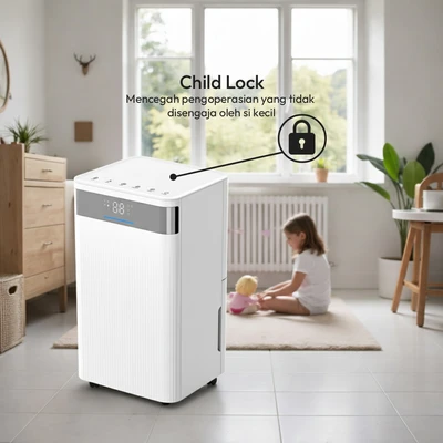 Gambar Krisbow Sync Smart Dehumidifier 10 Liter 195 Watt - Putih