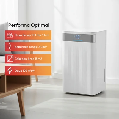 Gambar Krisbow Sync Smart Dehumidifier 10 Liter 195 Watt - Putih