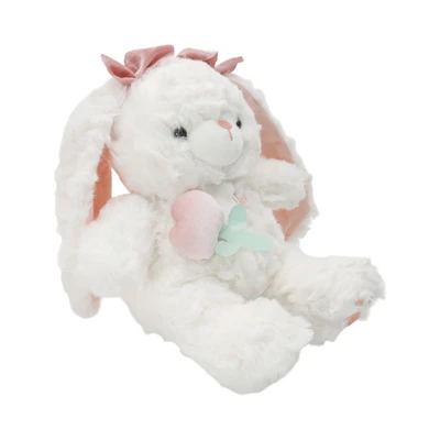 Gambar Hugs To You Boneka Plush Rabbit Flower - Putih/pink
