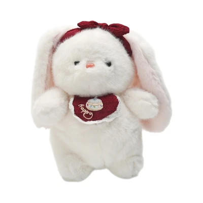Gambar Hugs To You Boneka Plush Rabbit Ribbon - Putih