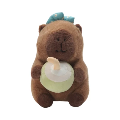 Gambar Hugs To You Boneka Plush Coconut Capybara - Cokelat