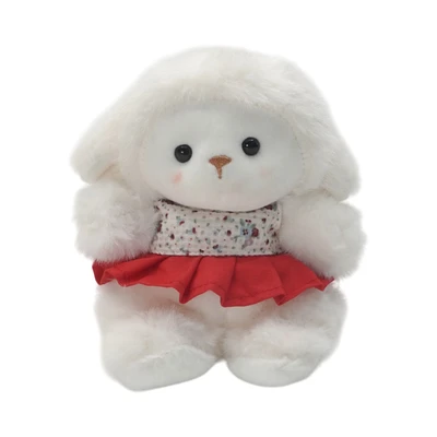 Gambar Hugs To You Boneka Plush Baby Lamb Floral - Putih/merah