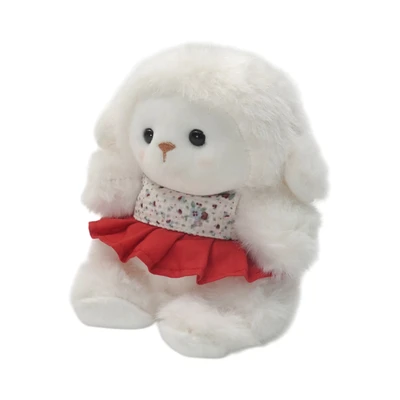 Gambar Hugs To You Boneka Plush Baby Lamb Floral - Putih/merah