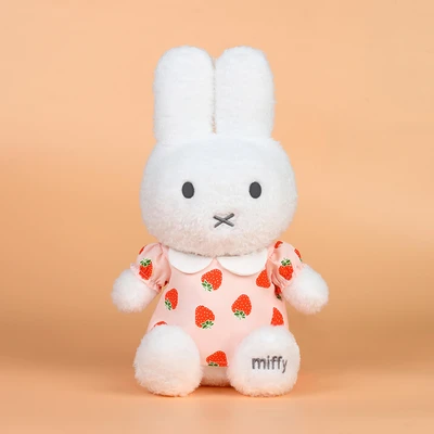 Gambar Hugs To You Vipo Boneka Miffy Dengan Strawberry Dress 25 Cm - Putih/pink