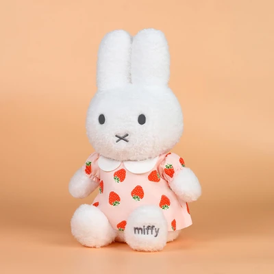 Gambar Hugs To You Vipo Boneka Miffy Dengan Strawberry Dress 25 Cm - Putih/pink