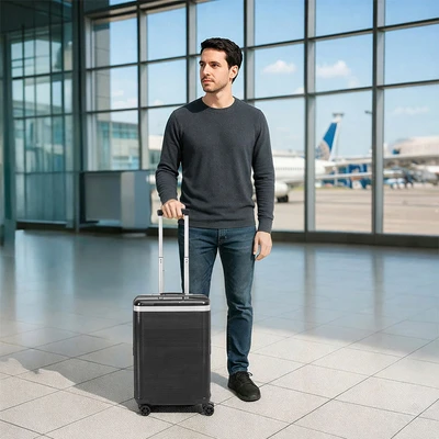 Gambar Luggo Zenith Koper PC TSA Lock 20 Inch - Abu-abu Rock
