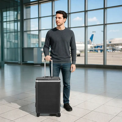 Gambar Luggo Zenith Koper PC TSA Lock 24 Inch - Abu-abu Rock