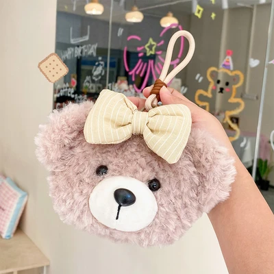 Gambar Kiddy Fun Gantungan Kunci Pouch Plush Biscuit Bear Random