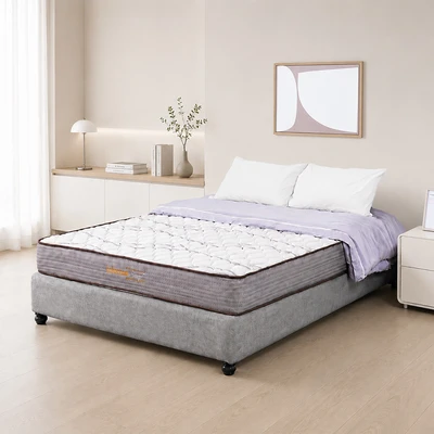 Gambar Informa Sleep 100x200x20 cm Mora Kasur Busa Bonell Springbed In Box - Putih/Cokelat