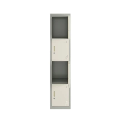 Gambar Odi Becca Loker Single Column 4 Pintu - Krem/Abu-Abu