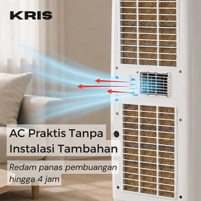 Gambar Kris Air Cooler Multifungsi Dengan AC 40 Liter 1500 CMH - Putih