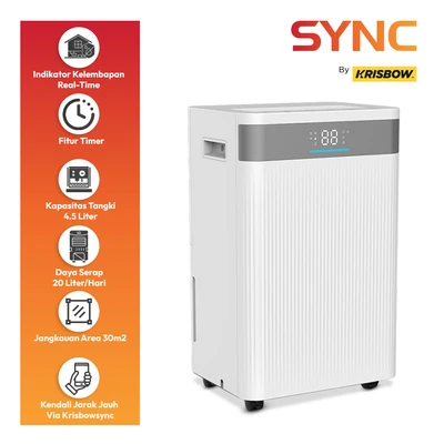 Gambar Krisbow Sync Smart Dehumidifier 20 Liter/hari 330 Watt - Putih