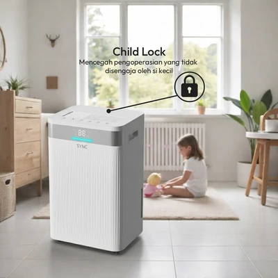Gambar Krisbow Sync Smart Dehumidifier 20 Liter/hari 330 Watt - Putih