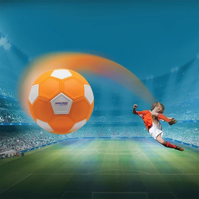 Gambar Paso Bola Sepak Ukuran 4 - Oranye/putih