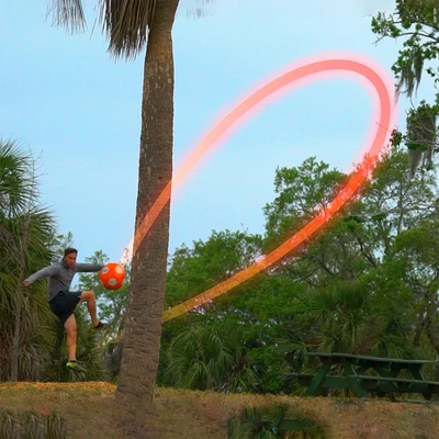 Gambar Paso Bola Sepak Ukuran 4 - Oranye/putih