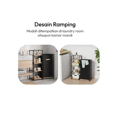 Gambar Informa Ichi Rak Laundry 66.5x23x80.5 cm - Hitam