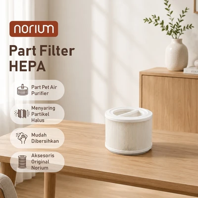 Gambar Norium Part Filter HEPA Air Purifier 46 m2 360 m3/jam - Putih