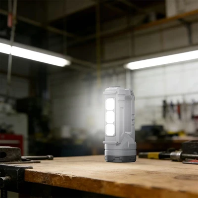 Gambar Powerlite Senter Rechargeable Spotlight Dengan Lantern 7 Watt - Abu-Abu