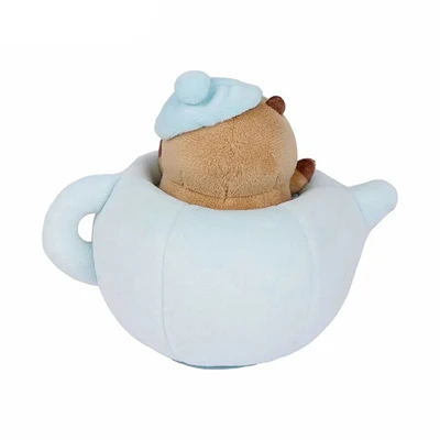 Gambar Tuntunzai Good Luck Boneka Plush Teapot - Cokelat/Biru Muda