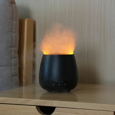 Gambar Breathe Diffuser Ultrasonic Dancing Flame Effect - Hitam