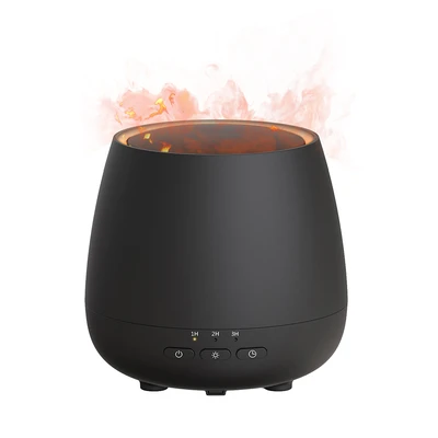 Gambar Breathe Diffuser Ultrasonic Dancing Flame Effect - Hitam