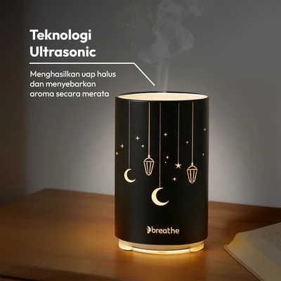 Gambar Breathe Starry Night Diffuser Ultrasonic - Hitam