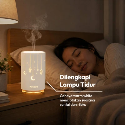 Gambar Breathe Starry Night Diffuser Ultrasonic - Putih