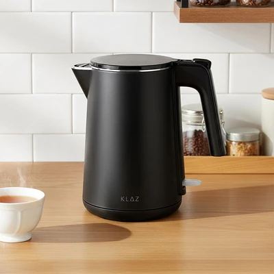 Gambar Klaz Teko Listrik Double Wall 1 Liter 800 Watt - Hitam