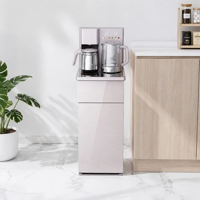 Gambar Kris Dispenser Air Bottom Loading Electric Dengan Kettle & Tea Maker - Silver